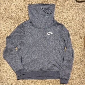 Nike Heathered Gray Pullover Cowlneck